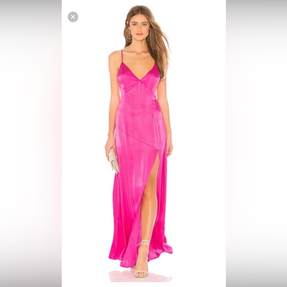 Lovers and friends REVOLVE maxi dress in hot pink